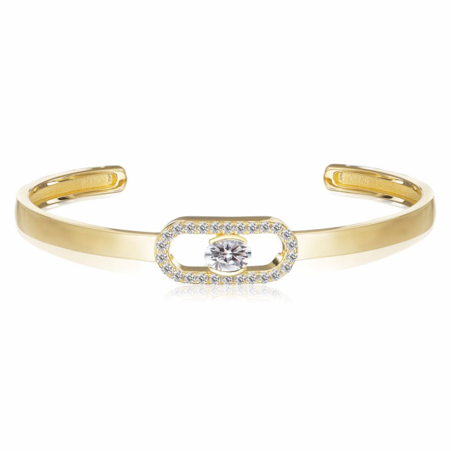 Ellisse Carezza - 18k Goldpläterad, med vita zirkoner  Armbänder
