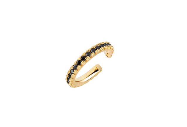 ELLERA PICCOLO EAR CUFF schwarze Zirkoner (Gold)
