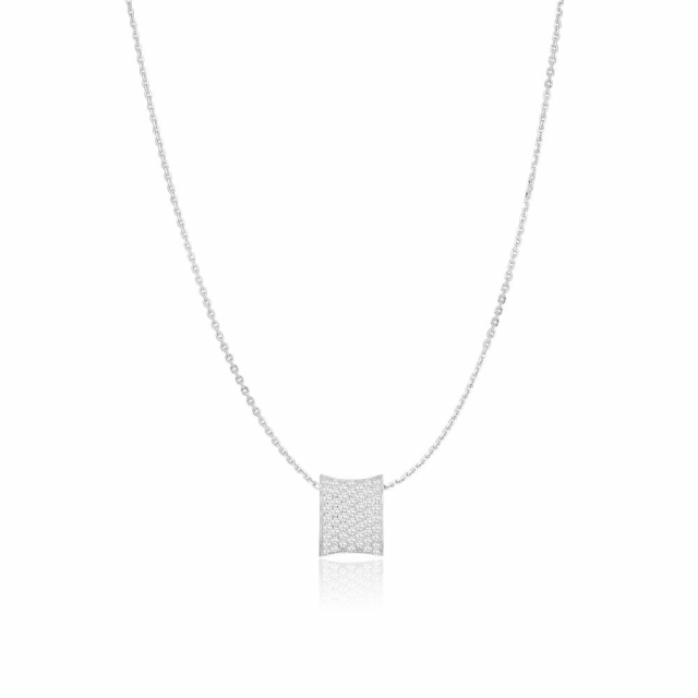 Feline Concavo - med vita zirkoner Halsketten