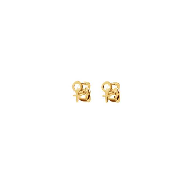 Women Unite drop Ohrring Gold