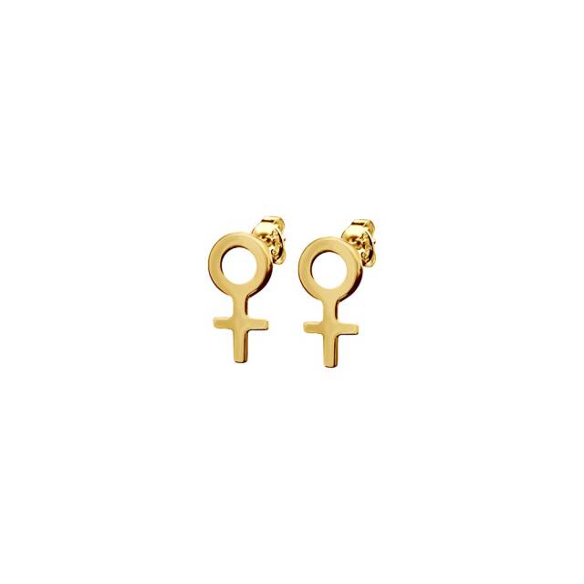 Women Unite small Ohrring Gold