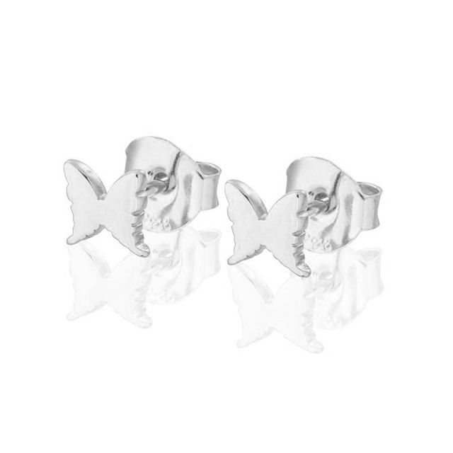 Petite papillion  Earrings Silver