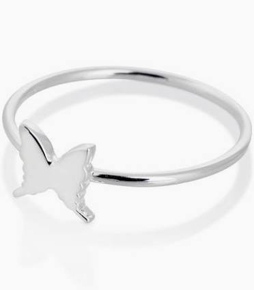 Petite papillion  Ring Silver in der Gruppe Ringe / Silberringe bei SCANDINAVIAN JEWELRY DESIGN (s110-R)