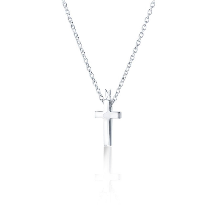 Cross faith Necklace Silver in der Gruppe Halsketten / Silberhalsketten bei SCANDINAVIAN JEWELRY DESIGN (s115)