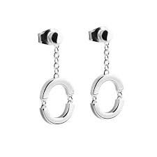Linked Circle Ohrring Silber in der Gruppe Ohrringe / Silberohrringe  bei SCANDINAVIAN JEWELRY DESIGN (s121)