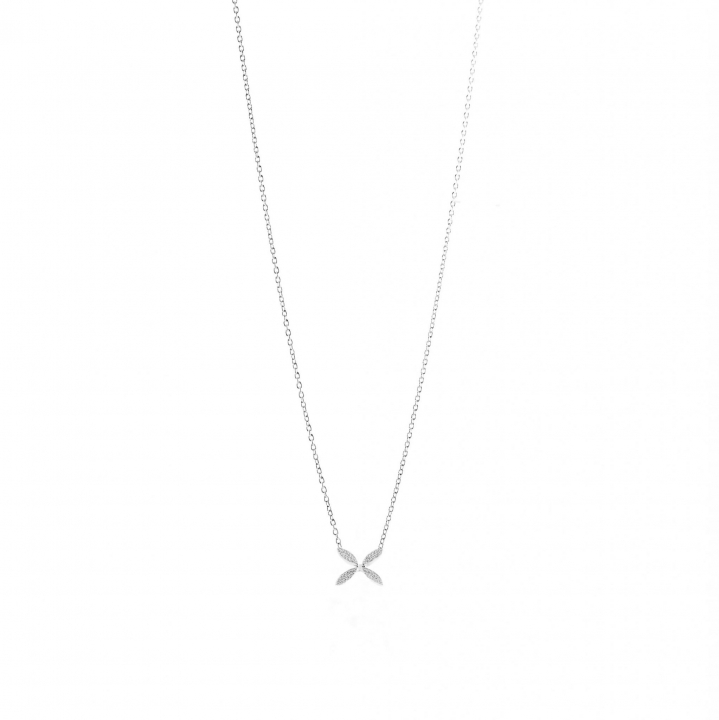 Product Image for CAROLINA GYNNING Sparkling ellipse mini Necklace Silver
