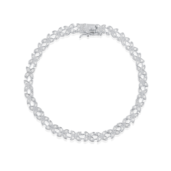 Sparkling ellipse mini T-Bracelet Silver in der Gruppe Armbänder / Silberarmbänder bei SCANDINAVIAN JEWELRY DESIGN (s221-R)