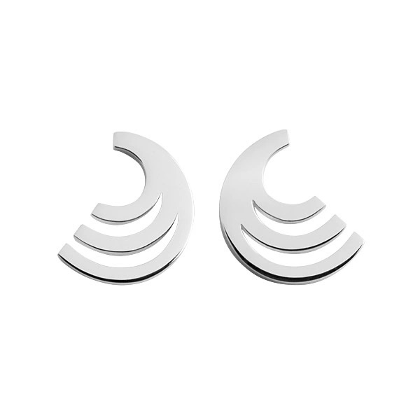 Offset Triple Ohrring Silber in der Gruppe Armbänder / Silberarmbänder bei SCANDINAVIAN JEWELRY DESIGN (s232)