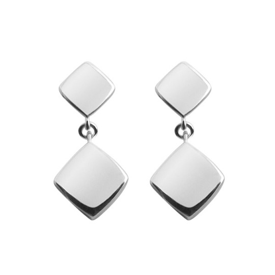 Shape Double Ohrring Silber in der Gruppe Ohrringe / Silberohrringe  bei SCANDINAVIAN JEWELRY DESIGN (s244)