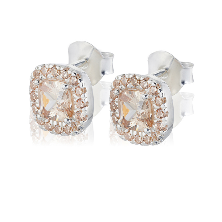 Glamorous - champagne Earrings studs Silver in der Gruppe Ohrringe / Silberohrringe  bei SCANDINAVIAN JEWELRY DESIGN (s309)