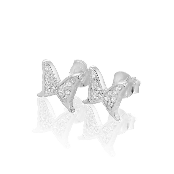Petite papillion sparkling Earrings Silver in der Gruppe Ohrringe / Silberohrringe  bei SCANDINAVIAN JEWELRY DESIGN (s319)