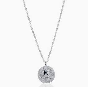 Lycka Necklace Silver in der Gruppe Halsketten / Silberhalsketten bei SCANDINAVIAN JEWELRY DESIGN (s374)