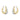 CURVE MEDIUM Ohrringe Silber Gold