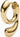Mermaid Splash Huggie Ohrringe Gold (1St.)