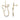 Form eines Traums & Sterne Ohrringe Gold