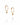 Micro fange einen fallenden Stern Hoops Gold