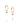 Micro fange einen fallenden Stern Hoops Gold