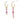 Ellie ovale Hängeohrringe Goldmix Fuchsia