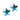 Medical Plastic Star 6 mm, Aquamarin Ohrringe