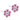 Medizinischer Kunststoff Daisy 5 mm, Rosa/Kristall Ohrring