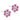 Medizinischer Kunststoff Daisy 5 mm, Rosa/Kristall Ohrring