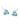 Clover 6 mm, Aquamarin medizinischer Kunststoff
