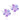 Medizinische Kunststoffblume 6 mm, Violett Ohrringe