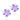 Medizinische Kunststoffblume 6 mm, Violett Ohrringe