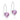 Medizinischer Kunststoffanhänger Fixiertes Herz 6 mm, Helles Amethyst Ohrring