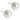 Natural Titanium Pearl 8 mm, weiße Ohrringe
