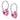 Natürliches Titanium-Herz 10 mm, Rose Ohrringe