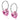 Natürliches Titanium-Herz 10 mm, Rose Ohrringe
