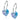 Natürliches Titanherz 10 mm, Aquamarin-Ohrringe