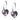 Natural Titanium Heart 10 mm, schwarzer Diamant Ohrring