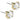 Golden Titanium Tiffany 7 mm, CZ White Ohrringe