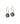GT Ohrring 14 mm, Rund 8 mm, Schwarzer Diamant