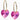 GT Ohrring 14 mm, Herz 10 mm, Rose