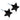 Black Titanium Star 8 mm Ohrring