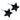 Black Titanium Star 8 mm Ohrring
