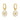 DAISY Ohrringe Silber vergoldet WHITE ENAMEL 13 MM