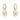 DAISY Ohrringe Silber vergoldet WHITE ENAMEL 13 MM