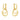 Offspring Ohrringe, klein Gold