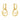 Offspring Ohrringe, zwischen Gold