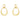Offspring Ohrringe, zwischen Gold