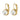 LULU Gold WHITE PEARL Ohrringe