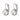 LULU Silver WHITE PEARL Ohrringe