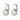 LULU Silver WHITE PEARL Ohrringe