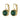 LOUISE Gold GREEN Ohrring