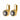 LOUISE Gold BLACK Ohrring