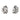 MOONLIGHT GRAPES Ohrclips Silber OXIDIERT